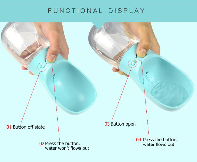 Dog Cat Water Travel Bottle